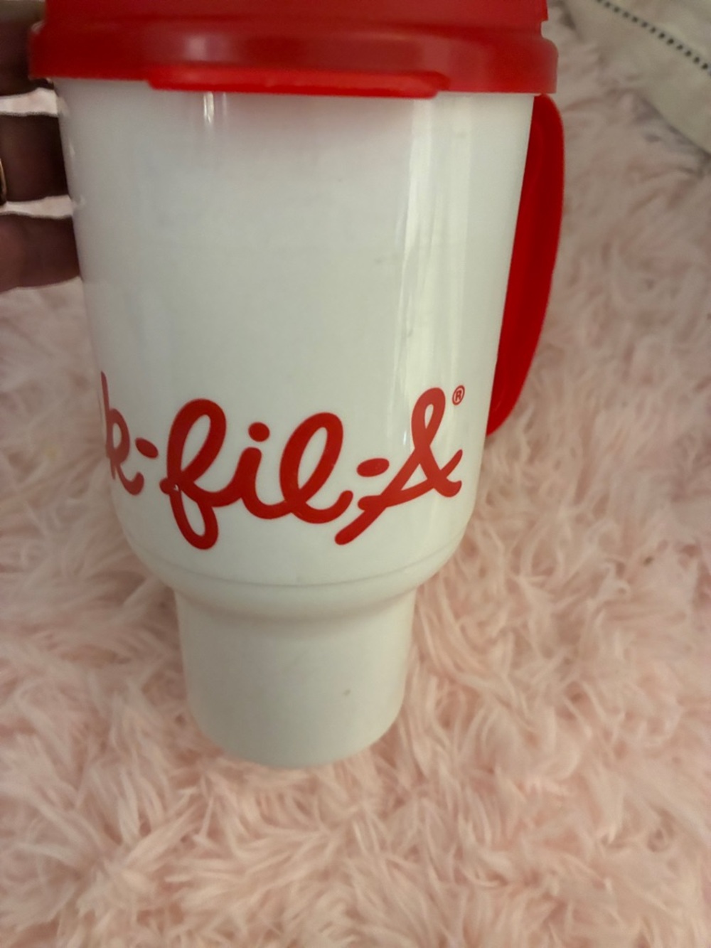 Chick-fil-A White & Red collectible team member travel  Mug like new